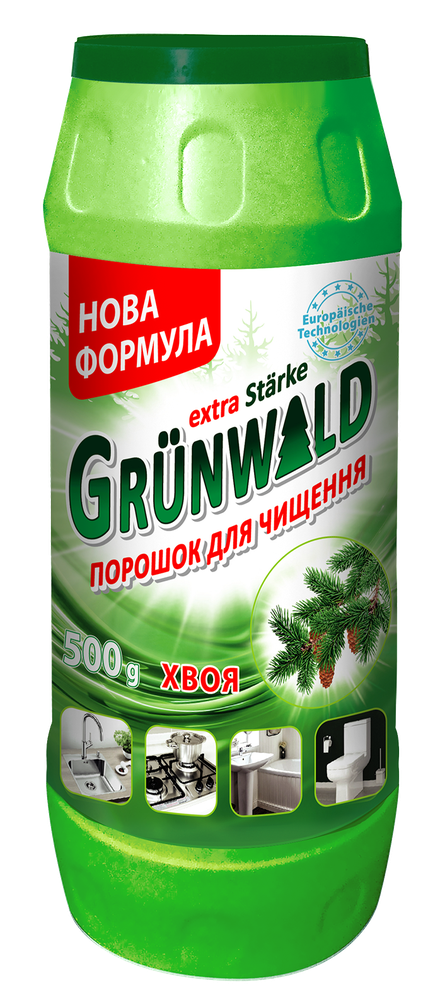 Порошок для чищення GRÜNWALD з ароматом хвоя, 500 г
